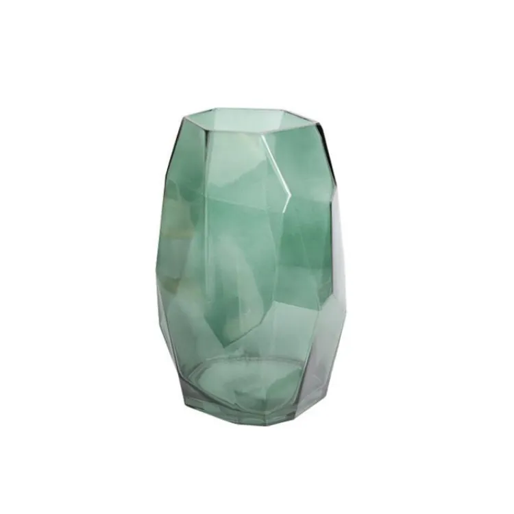 K&B desk decor geometric glass flower vase crystal irregular nordic glass vase
