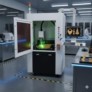 300x300 High Fiber Laser Cutting Machine for Metal Jewelry With Cypcut Control AI/PLT Support 600x600 Working Size Enclosed Type - Product Image 1