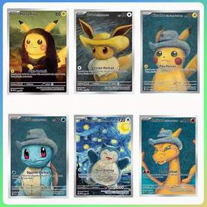 YY Support Personnalisé Haute Qualité Papier Impression Quadri Écologique Cartes de Jeu Portables Pikachu Nuit Étoilée Cartes Pokémon - Product Image 3