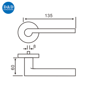 Tay Nắm Cửa Trước Hiện Đại Bộ Tay Nắm Cửa Loại Khóa Bằng Thép Không Gỉ - Product Image 6