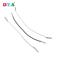 Cordons élastiques ronds personnalisables de 1,5 mm et 2 mm, colorés, noirs et blancs, avec extrémités à barbelures métalliques pour l'artisanat DIY et l'emballage de cadeaux