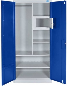 Hot Sale Factory Customized <b>Metal</b> 2 Door Clothes Storage <b>Locker</b> Wardrobe 2 Door Clothing Storage with Mirror - Product Image 4