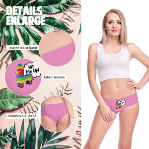 Faible QUANTITÉ MINIMALE DE COMMANDE Usine personnalisé m'a frappé super doux drôle imprimé dames sexy string <span class=keywords><strong>culotte</strong></span> - Product Image 3