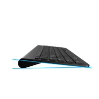 Teclado Inalámbrico USB-C Ultrafino con Diseño Americano, Interruptores Negros de Tipo Tijera, Idioma Inglés, Metálico, Nuevo