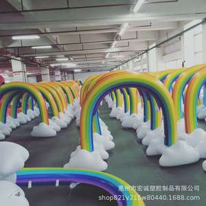 ของเล่นพ่นน้ำรูปสายรุ้งเป่าลม ขนาด 210x90 ซม. ทำจาก PVC สำหรับเล่นน้ำที่บ้าน - Product Image 3