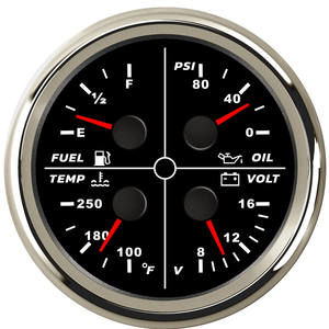 Medidor de Nível de Combustível Automotivo, Voltímetro, Medidor de Temperatura da Água, Medidor de Pressão do Óleo com LED Vermelho - Product Image 3