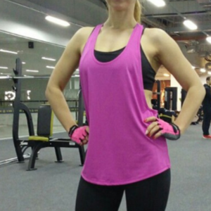 Nuova Canotta Sportiva da Donna in Misto Poliestere Cotone 2026, Canotta a T Sexy da Ragazza per Fitness e Yoga - Product Image 1