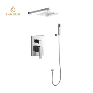 Luxe Badkamer Eengreeps Diverter Plein Verborgen Douche Kraan Met Handdouche