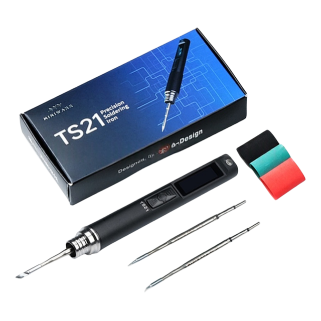 TS21 Precision 100W Soldering Iron Compatible with 210 Series Tips Aluminum Alloy Body with OLED Display Consumer Electronics
