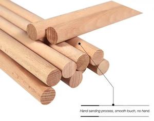 Bastoncini per <span class=keywords><strong>pilates</strong></span> con palo in acero di faggio in legno di alta qualità Color legno naturale di alta qualità - Product Image 5