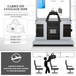 Sac de sport multifonctionnel de voyage avec compartiment à chaussures séparé et rangement organisé, imperméable, pour le sport et les voyages en avion (bagage cabine) - Product Image 4