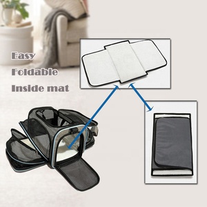 Havayolu onaylı <span class=keywords><strong>Pet</strong></span> kedi taşıyıcı köpek seyahat çantası genişletilebilir taraf Mat ile rahat alan evcil hayvanlar için iki kat alan yaratır - Product Image 3