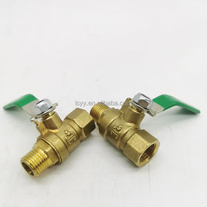 Válvula de bola de cierre de grifo de latón, conectores de manguera macho a macho, válvulas de interruptor G1/4, piezas para instalación de tubería de aceite de aire y agua - Product Image 4