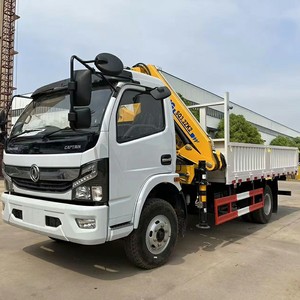 รถบรรทุกตงเฟิง 4x2 พร้อมเครน 3.2 ตัน รถบรรทุกติดเครนแบบยืดหดได้ 4x2 ราคาโรงงาน ขาย - Product Image 1
