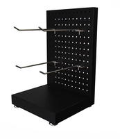Présentoir mural perforé en métal thermolaqué personnalisable et support pour porte-clés avec logo sur mesure, installation facile, étagères de magasin