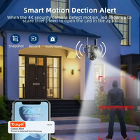 Seguimiento automático WiFi Cámara IP Pan Tilt Cámara de seguridad 4K Cámara de vigilancia domo con lente dual AI seguimiento humano Tuya Smart App