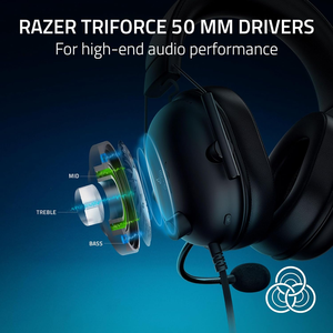 Auriculares para Juegos con Cable Razer BlackShark V2 X, Controlador de 50 mm, Sonido Envolvente 7.1, Micrófono Cardioide, 240 g, Espuma Viscoelástica Ligera para PC, Esports, RGB - Product Image 6