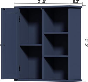 Armadio di stoccaggio a parete blu moderno con mensole per <span class=keywords><strong>mobili</strong></span> da <span class=keywords><strong>bagno</strong></span> <span class=keywords><strong>offerta</strong></span> di sconto disponibile - Product Image 3
