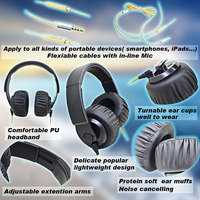 Casque filaire supra-auriculaire OEM/ODM, avec grands coussinets doux, pour PC, ordinateur portable, jeux, bureau, vidéoconférence