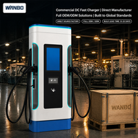 Borne de recharge rapide DC pour véhicules électriques Wanbo-587 60-240kW à double pistolet CCS1 CCS2 avec double écran CE