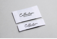 Étiquettes de cou de vêtement blanc privé tissé Fabricant de vêtements textiles Étiquettes de tissu de logo sur mesure pour vêtements