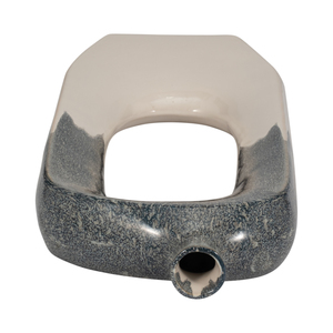 Vaso in Ceramica Curvo con Ritagli, Design Bicolore per Arredamento Soggiorno, Camera da Letto, Ufficio - Product Image 6