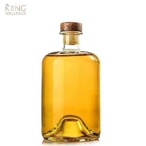 Venta al por mayor de lujo personalizado 100mL 250ml 375ml 500ml Vodka Spirits <span class=keywords><strong>Gin</strong></span> Ron Tequila vacío claro licor botella de copa de vino con corcho - Product Image 5