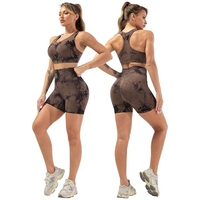 Vêtements de yoga ensemble d'entraînement 2 pièces pour femmes short taille haute et costume de sport pour Gym Pilates Yoga et entraînement de course