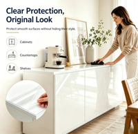 Film de protection économique pour meubles, film protecteur transparent TPH pour armoires et tables