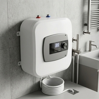 Pemanas Air Listrik Digital Display Storage, Terpasang di Dinding, 15L 20L 30L, Tangki Dalam Enamel Kelas A untuk RV