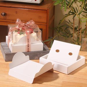 Boîte de <span class=keywords><strong>transport</strong></span> pour petits gâteaux, prix de gros, recyclable, <span class=keywords><strong>transparente</strong></span>, 5 pouces - Product Image 2