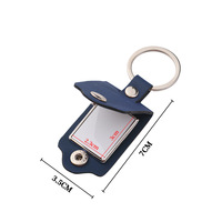 Porte-clés Cadre Photo, Porte-clés Photo en Cuir PU à Rabat avec Bouton Pression, Pendentif Sac Photo Personnalisable DIY, Cadeau, Vente en Gros, Logo Personnalisé
