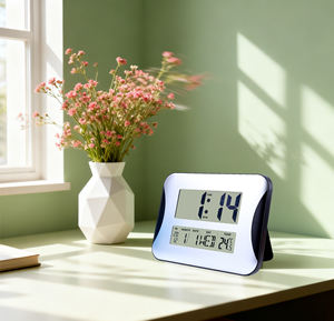 <strong>Jumbo</strong> <strong>Display</strong> Easy Reading Wall <strong>Clock</strong> with Indoor Temperature Desk Alarm Snooze Function Battery Powered for Living Room Elderly - Product Image 6