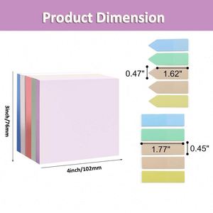 800 Sheet Self-Adhesive Transparent Sticky Notes Memo <b>Pads</b> for Students Removable Reminders - Product Image 2