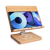 Rotation des supports de livres de cuisine avec des trombones de page Angles de plusieurs hauteurs pour les livres support de livre de bureau réglable