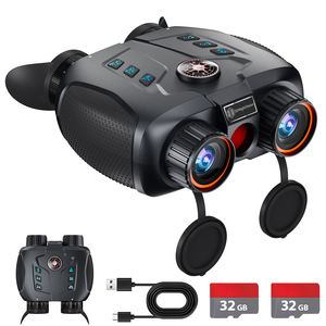 Nuevo equipo de vídeo 3D de visión nocturna de doble tubo, videocámara de realidad <span class=keywords><strong>Virtual</strong></span>, telescopio, gafas de cámara, auriculares con función de brújula - Product Image 2