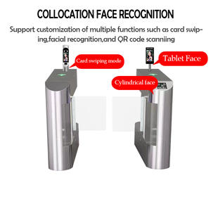 Sécurité avancée RFID Contrôle d'entrée piétonnière optique Passage express Barrière rotative Tourniquets de système de porte actionnés par servo - Product Image 3