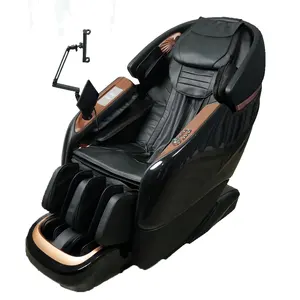 Cadeira de massagem shiatsu tailandesa luxuosa com chave de corte e controle de voz em inglês 4D para uso doméstico