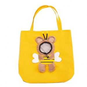 Sac de transport pour animaux de compagnie Kawaii avec fenêtre transparente, sac de transport pour chat, sac à main de voyage en toile souple pour chiot - Product Image 1