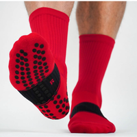 Chaussettes de football antidérapantes pour hommes avec logo personnalisé et grip, chaussettes de sport pour le football et l'entraînement