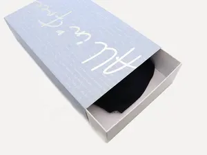 Großhandel Silber Öl Stempel starre Box gedruckt Geschenk-BH Kleidung Nachtwäsche Unterwäsche Schublade Paket Papier boxen