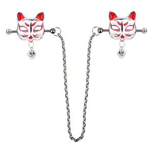 Ingrosso metallo volpe morsetto per capezzolo in acciaio inox BDSM clip per capezzolo in pelle colletto da cintura giocattoli del sesso coppia flirt prodotto - Product Image 4