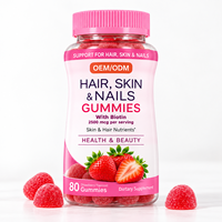 Complément Alimentaire OEM ODM Bonbons Gommeux Cheveux Peau Ongles Biotine Collagène Soutien Immunitaire Éclaircissement de la Peau Marque Privée