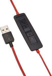 หูฟัง POLY <span class=keywords><strong>Plantronics</strong></span> รุ่น Blackwire C3210 แบบ USB-A, หูฟังแบบครอบหูชนิดโมโน, แบบมีสาย รหัสสินค้า: 209744-101 ซีรีส์ C3200 - Product Image 4