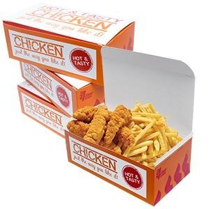 Einweg-verpackungsbox mit kundenspezifischem logo für gefrorenes huhn fastfood takeaway <span class=keywords><strong>burger</strong></span>-<span class=keywords><strong>box</strong></span> lebensmittelverpackungsbehälter zum mitnehmen - Product Image 5