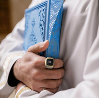 Bague connectée numérique intelligente Iqibla 2025 avec rappel de prière et compteur de Zikr musulman avec suivi du temps