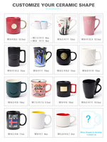 Vente en gros de tasses à café en céramique blanche de 11 oz personnalisées avec votre propre logo, souvenir touristique, sublimation
