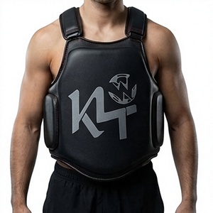 Protector de Pecho Unisex KLTW INT'L para Adultos, Muay Thai, Taekwondo, Entrenamiento, Logotipo Personalizado, Cuero PU, PC/PVC, Alta Elasticidad, Transpirable - Product Image 1