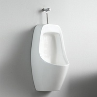 Urinoir mural en céramique blanche, modèle L, à chasse manuelle, pour projets commerciaux, hôtels, toilettes publiques, équipement sanitaire