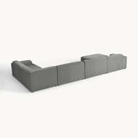 Canapé d'angle modulaire en tissu en forme de U, moderne et simple, rembourré, écologique et durable pour appartement, hôtel, villa, salon
